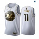 Camisetas NBA de Trae Young Atlanta Hawks Blanco Oro 19/20
