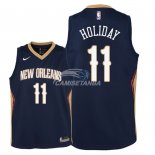 Camisetas de NBA Ninos New Orleans Pelicans Jrue Holiday Marino Icon 2018