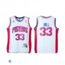Camisetas NBA de Retro Hill Detroit Pistons Retro Blanco