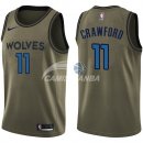 Camisetas NBA Salute To Servicio Minnesota Timberwolves Jamal Crawford Nike Ejercito Verde 2018