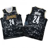 Camisetas NBA Luces Ciudad Kobe Bryant Los Angeles Lakers Negro