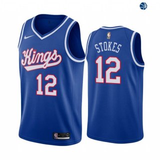 Camisetas NBA Sacramento Kings Maurice Stokes Azul Throwback