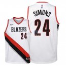 Camisetas de NBA Ninos Portland Trail Blazers Anfernee Simons Blanco Association 2018