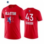 Camisetas NBA de Manga Corta Pascal Siakam All Star 2020 Rojo