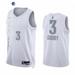 Camisetas NBA Nike Oklahoma City Thunder NO.3 Josh Giddey 75th Season Diamante Blanco Ciudad 2021-22