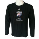 Camisetas NBA Manga Larga Oklahoma City Thunder Negro