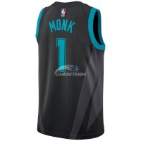 Camiseta NBA Ninos Charlotte Hornets Malik Monk Nike Negro Ciudad 18/19