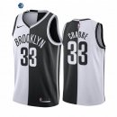 Camiseta NBA de Allen Crabbe Brooklyn Nets Blanco Negro Split Edition