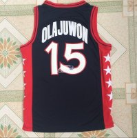 Camisetas NBA de Hakeem Olajuwon USA 1996 Negro