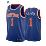 Camiseta NBA de Obi Toppin New York Knicks NO.1# Azul Icon 2020-21