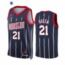 Camisetas NBA Nike Houston Rockets NO.21 Trevelin Queen 75th Season Marino Ciudad 2021-22