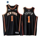 Camisetas NBA de New York Knicks Obi Toppin 75th Negro Ciudad 2021-22