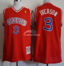 Camisetas NBA de Allen Iverson Philadelphia Sixers Retro Rojo 1996-97