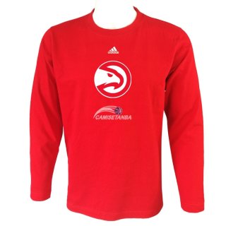 Camisetas NBA Manga Larga Atlanta Hawks Rojo