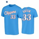 T Shirt NBA Los Angeles Clippers NO.33 Nicolas Batum 75th Azul Ciudad 2021-22