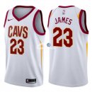 Camisetas NBA de LeBron James Cleveland Cavaliers 17/18 Blanco Association