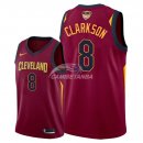 Camisetas NBA Cleveland Cavaliers Jordan Clarkson 2018 Finales Rojo Icon Parche