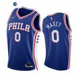 Camisetas NBA de Philadelphia Sixers Tyrese Maxey 75th Season Diamante Azul Icon 2021-22