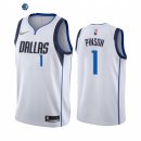 Camisetas NBA Nike Dallas Mavericks NO.1 Theo Pinson 75th Blanco Association 2022