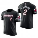 Camisetas NBA de Manga Corta Wayne Ellington Miami Heats Negro 17/18