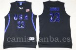 Camisetas NBA de Lerbon James USA 2016 Negro