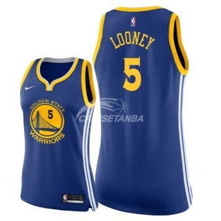 Camisetas NBA Mujer Kevon Loone Golden State Warriors Azul Icon