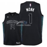 Camiseta NBA Ninos Charlotte Hornets Malik Monk Nike Negro Ciudad 2018