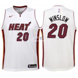 Camisetas de NBA Ninos Miami Heat Justise Winslow Blanco Association 2018