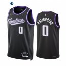 Camisetas NBA Nike Sacramento Kings NO.0 Tyrese Haliburton 75th Season Diamante Negro Ciudad 2022