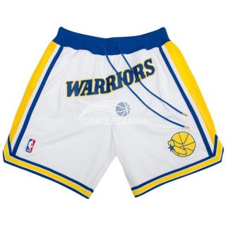 Pantalon NBA de Golden State Warriors Retro Blanco 2018