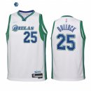 Camisetas NBA Ninos Dallas Mavericks NO.25 Reggie Bullock 75th Season Blanco Ciudad 2022-23
