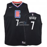 Camisetas de NBA Ninos Los Angeles Clippers Sam Dekker Negro Statement 2018