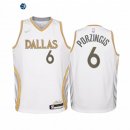 Camiseta NBA Ninos Dallas Mavericks Kristaps Porzingis Blanco Ciudad 2020-21