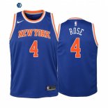 Camisetas de NBA Ninos New York Knicks Derrick Rose Azul Icon 2020-21