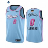 Camisetas NBA Miami Heat Meyers Leonard 2020 Campeones Finales Equality Azul Ciudad
