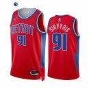 Camisetas NBA Nike Detroit Pistons NO.91 Deividas Sirvydis 75th Rojo Ciudad 2021-22