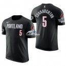 Camisetas NBA de Manga Corta Pat Connaughton Portland Trail Blazers Negro 17/18