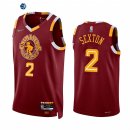 Camisetas NBA Nike Cleveland Cavaliers NO.2 Collin Sexton 75th Season Diamante Rojo Ciudad 2021-22