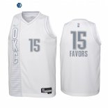 Camisetas NBA Ninos Oklahoma City Thunder NO.15 Derrick Favors 75th Season Blanco Ciudad 2022-23