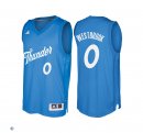 Camisetas NBA Oklahoma City Thunder 2016 Navidad Russell Westbrook Azul