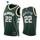 Camisetas NBA de Milwaukee Bucks Khris Middleton 75th Season Diamante Verde Icon 2021-22