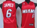 Camiseta NBA Ninos Rojo Miami Heat Lebron James