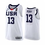 Camisetas Copa Mundial de Baloncesto FIBA 2019 USA Reginald Perry Blanco
