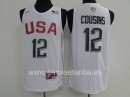 Camisetas NBA de DeMarcus Cousins USA 2016 Blanco