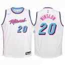 Camisetas de NBA Ninos Miami Heat Justise Winslow Nike Blanco Ciudad 2018