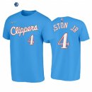 T Shirt NBA Los Angeles Clippers NO.4 Brandon Boston Jr. 75th Azul Ciudad 2021-22