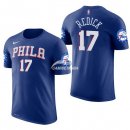Camisetas NBA de Manga Corta J.J. Redick Philadelphia 76ers Azul 17/18