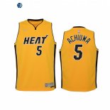 Camisetas de NBA Ninos Edición ganada Miami Heat Precious Achiuwa Amarillo 2021