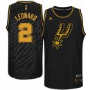 Camisetas NBA San Antonio Spurs Metales Preciosos Moda Leonard Negro