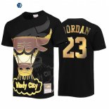 T Shirt NBA Chicago Bulls NO.23 Michael Jordan Big Face 4.0 Negro Throwback 2022